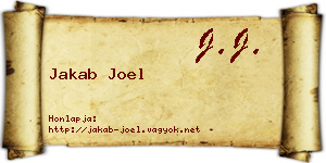 Jakab Joel névjegykártya